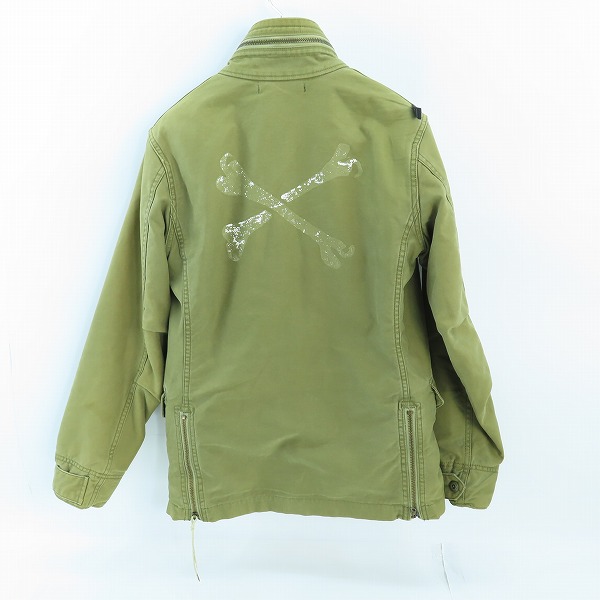 実際に弊社で買取させて頂いたWTAPS/ダブルタップス jungle M-65 SATIN CROSS BONE/クロスボーンミリタリー ジャケット 112GWDT-JKM04S/1の画像 1枚目