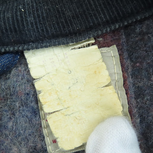 実際に弊社で買取させて頂いたcarhartt/カーハート 襟コーデュロイ ジップアップ デニムジャケット/38の画像 3枚目