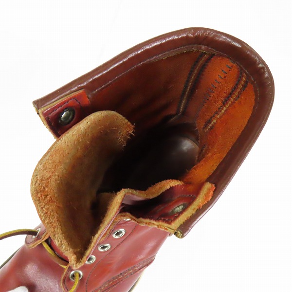 実際に弊社で買取させて頂いたRED WING/レッドウィング 半円犬タグ プレーントゥ ワークブーツ 6.5Dの画像 4枚目