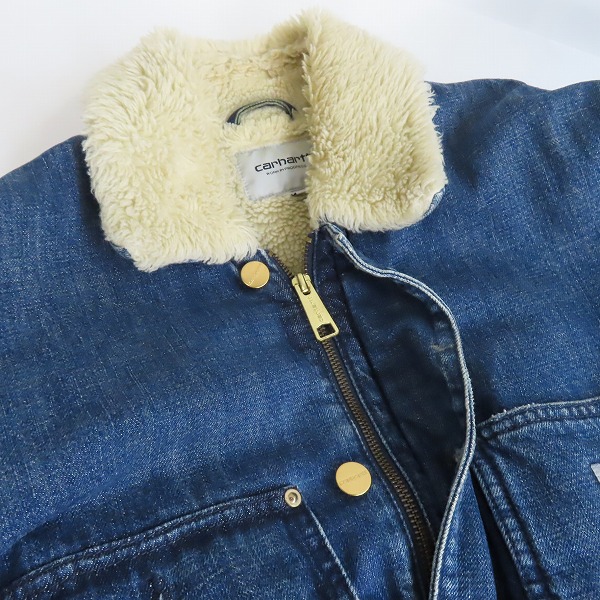 実際に弊社で買取させて頂いたCarhartt/カーハート PHOENIX COAT 内ボア デニムジャケット I020406.01/Mの画像 2枚目