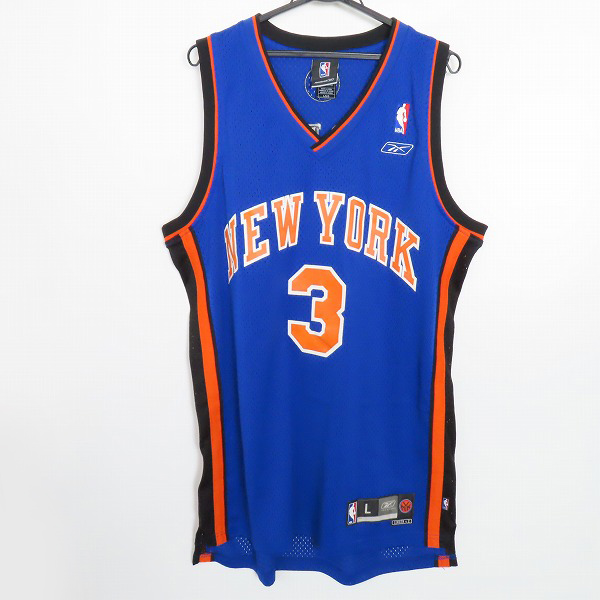 実際に弊社で買取させて頂いたReebok/リーボック NEW YORK/ニューヨーク Stephon MARBURY/ステフォン・マーブリー #3 ユニフォーム/L