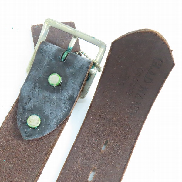 実際に弊社で買取させて頂いたGLAD HAND/グラッドハンド スタッズベルトHTC レザー オールドクロウ/34の画像 2枚目