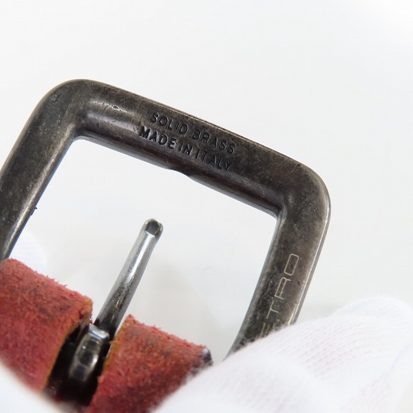 実際に弊社で買取させて頂いたETRO/エトロ 裏地ペイズリー柄 レザーベルト 44/110の画像 5枚目