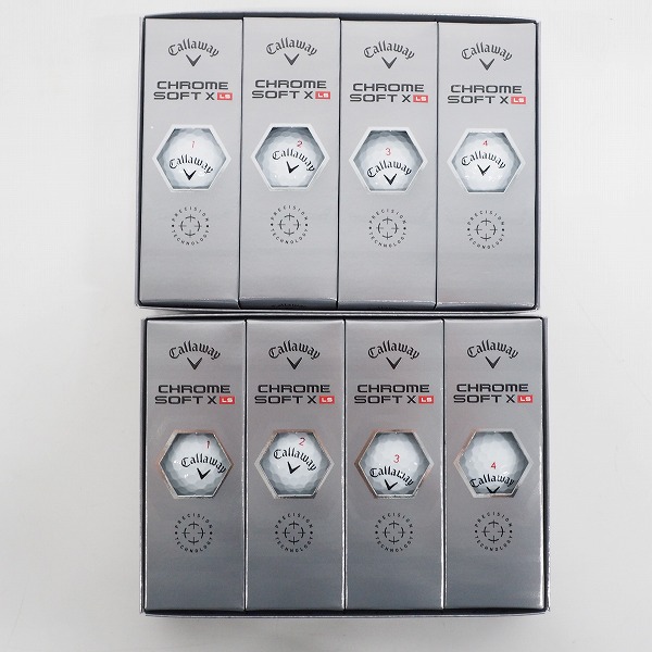 実際に弊社で買取させて頂いた【未使用】Callaway/キャロウェイ CHROME SOFT X LS ゴルフボール ホワイト 2ダース