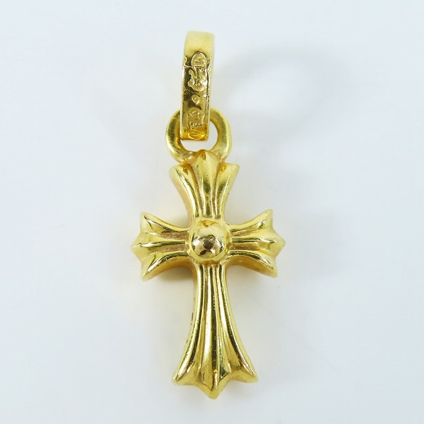 実際に弊社で買取させて頂いた【インボイス原本】CHROME HEARTS/クロムハーツ 22K BABY FAT/ベビーファットクロス チャーム ｗ/パヴェダイヤの画像 2枚目