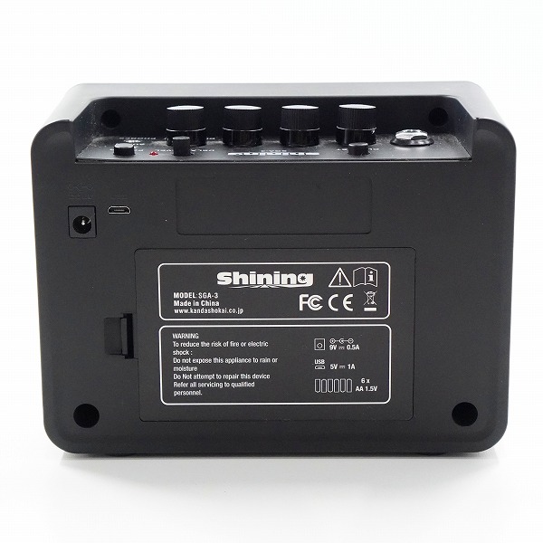 実際に弊社で買取させて頂いたShining/シャイニング SGA-3 ミニ ギターアンプ コンボアンプ 動作確認済みの画像 5枚目