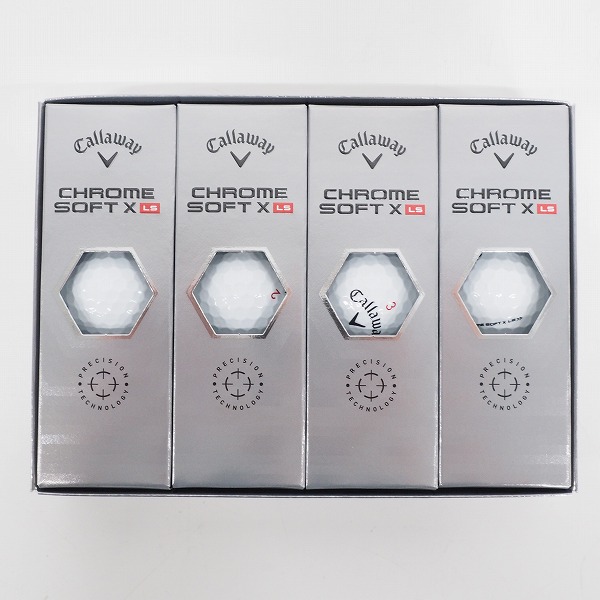 実際に弊社で買取させて頂いた【未使用】Callaway/キャロウェイ CHROME SOFT X LS ゴルフボール ホワイト 1ダース