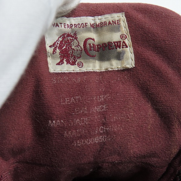 実際に弊社で買取させて頂いたCHIPPEWA/チペワ CHIP-A-TEX/WATERPROOF レースアップブーツの画像 6枚目