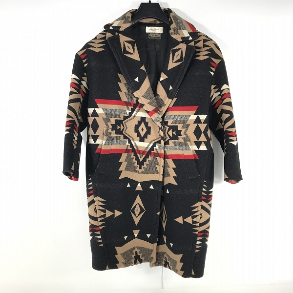 実際に弊社で買取させて頂いたFRAMeWORK/フレームワーク ネイティブ柄ガウンコート 巾着セット PENDLETON別注 16-020-230-0104-3