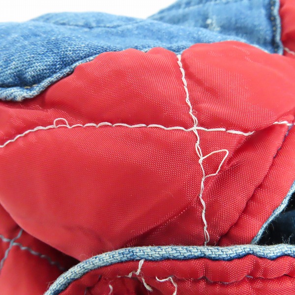 実際に弊社で買取させて頂いた【難有】BLUE BLUE/ブルーブルー 内キルティング デニムジャケット/2の画像 6枚目