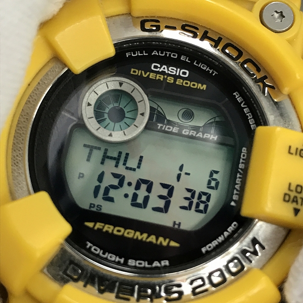実際に弊社で買取させて頂いたG-SHOCK/Gショック FROGMAN フロッグマン タフソーラー GF-8250-9JFの画像 4枚目