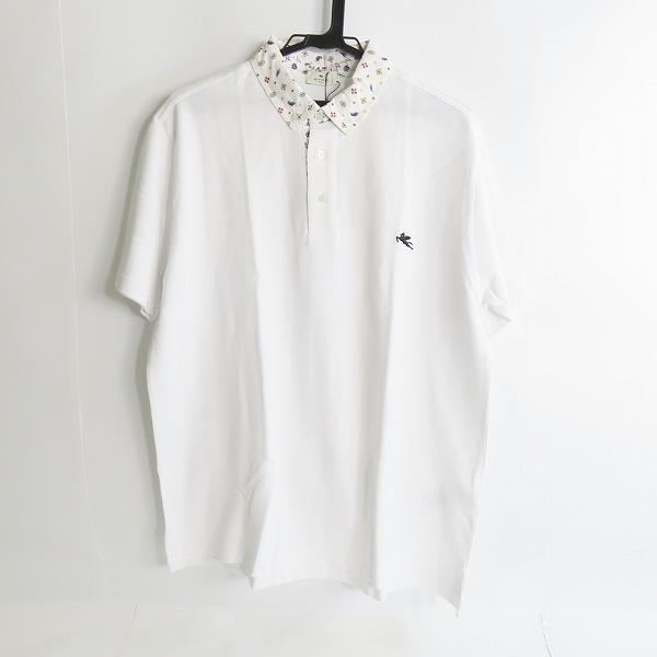 実際に弊社で買取させて頂いた【未使用】ETRO/エトロ 半袖ポロシャツ ホワイト/XL