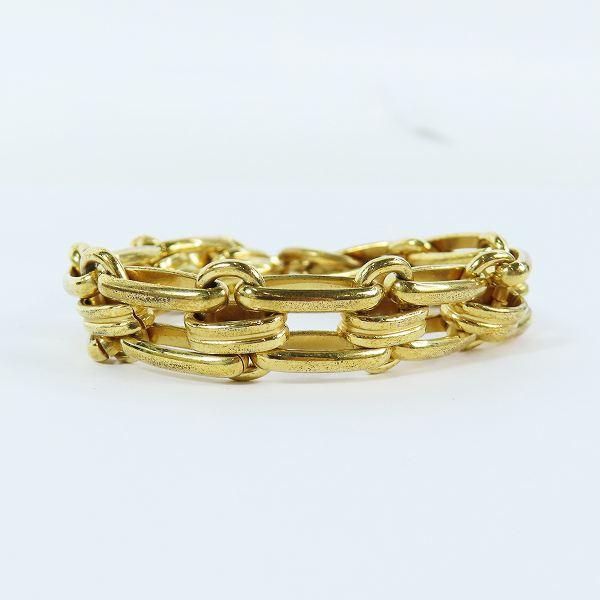実際に弊社で買取させて頂いたSAINT LAURENT PARIS/サンローランパリ チェーンリンクブレスレット ゴールドの画像 1枚目
