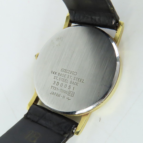 実際に弊社で買取させて頂いたSEIKO/セイコー Dolce ドルチェ 14K×SS クォーツ/QZ 7731-7000【動作未確認】 の画像 3枚目