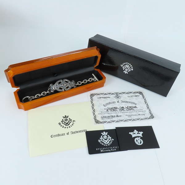 実際に弊社で買取させて頂いた【ギャラ付】GABOR/ガボール ガボラトリー ダブルクラウンスカルプテッドオーバルwスモールオーバルリンクブレスレットの画像 9枚目