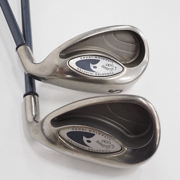 実際に弊社で買取させて頂いたCallaway/キャロウェイ Hawk Eye/ホークアイ チタン アイアン #5～9,P,A,Sw 8本セット GBB Hawk Eye UL FLEX:Rの画像 5枚目