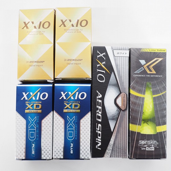 実際に弊社で買取させて頂いた【未使用/オウンネーム含】DUNLOP/ダンロップ XXIO/ゼクシオ SUPER XD+,AERO SPIN 他 ゴルフボール 計14個