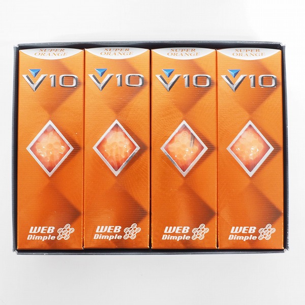 実際に弊社で買取させて頂いた【未使用】BRIDGESTONE/ブリヂストン TOUR STAGE/ツアーステージ V10 ゴルフボール SUPER ORANGE オレンジ 1ダース