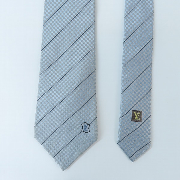 実際に弊社で買取させて頂いたLOUIS VUITTON/ルイヴィトン 総柄 シルクネクタイの画像 1枚目