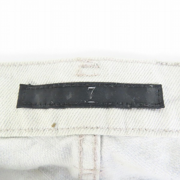 実際に弊社で買取させて頂いたJULIUS/ユリウス カオス期 2011SS ダメージ加工七分丈コットンデニムパンツ/1の画像 3枚目