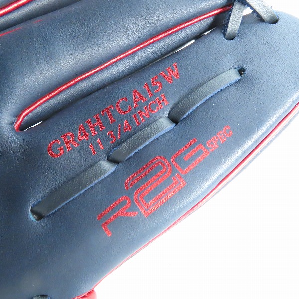 実際に弊社で買取させて頂いたRawlings/ローリングス HYPER TECH/ハイパーテック 軟式/投手/ピッチャー/右投げ用 グローブ/グラブ GR4HTCA15Wの画像 6枚目