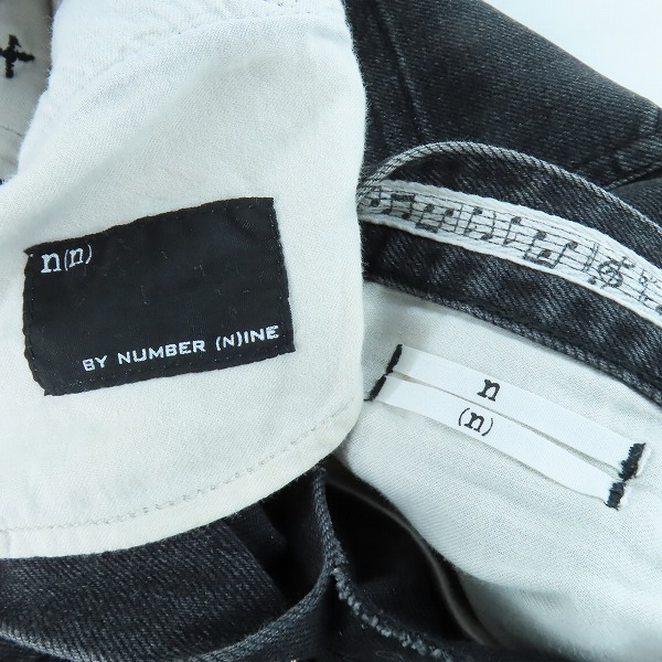 実際に弊社で買取させて頂いたNUMBER(N)INE×STUDIOS/ナンバーナイン×ステュディオス ダメージリペア加工ストレッチデニムパンツ 116140001/1の画像 3枚目