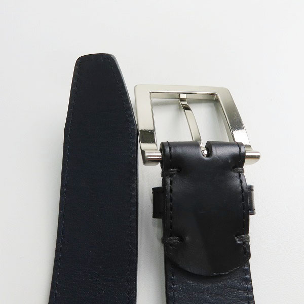 実際に弊社で買取させて頂いたPaul Smith/ポールスミス ロゴ総柄型押しレザーベルト Mの画像 2枚目