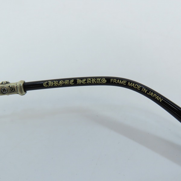 実際に弊社で買取させて頂いたCHROME HEARTS/クロムハーツ BUBBA-A メガネフレーム アイウェア ゴールドの画像 4枚目