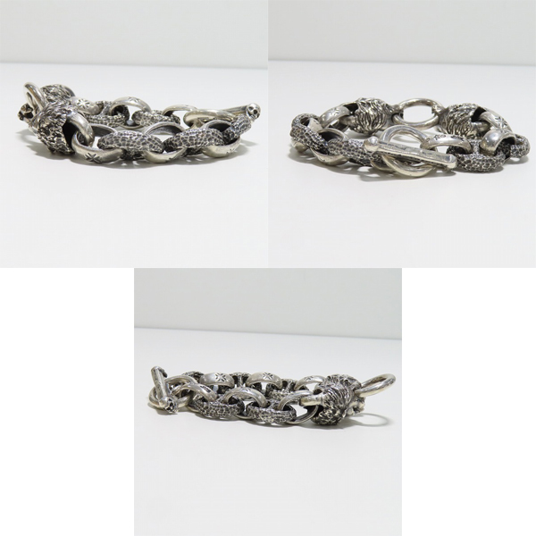 実際に弊社で買取させて頂いた【ギャラ付き】Gabor/ガボール 2ライオンヘッドリンクブレスレットの画像 2枚目