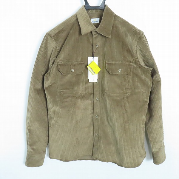 実際に弊社で買取させて頂いた【未使用】giannetto portofino×BEAMS/ジャンネット・ポルトフィーノ×ビームス コーデュロイ シャツ M