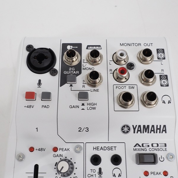 実際に弊社で買取させて頂いたYAMAHA/ヤマハ AG03 ミキシングコンソール ミキサー ウェブキャスティングミキサー【通電確認済】の画像 2枚目