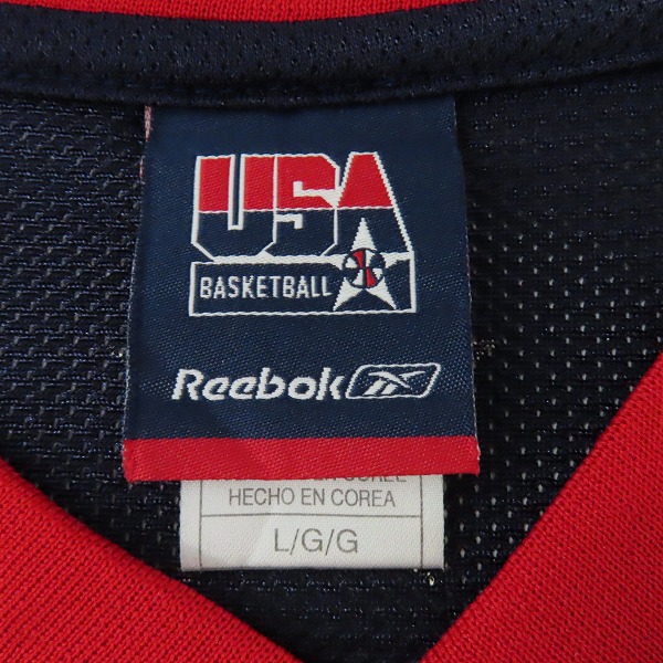 実際に弊社で買取させて頂いたReebok/リーボック アメリカ代表 McGRADY/マグレディ #3 ユニフォーム/Lの画像 2枚目