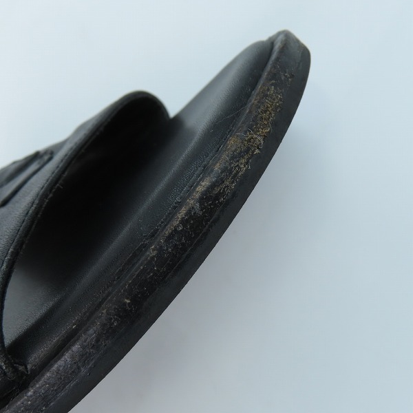 実際に弊社で買取させて頂いたCHROME HEARTS/クロムハーツ CHプラス クロス レザーサンダル /44の画像 7枚目