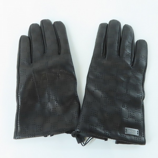 実際に弊社で買取させて頂いた【未使用】HUGO BOSS/ヒューゴボス ラム レザー 手袋の画像 1枚目