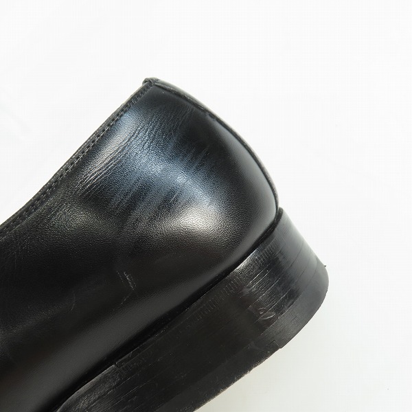 実際に弊社で買取させて頂いたMAGNANNI/マグナーニ プレーントゥ ブラック レザーシューズ 9764 /42の画像 6枚目