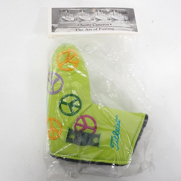 実際に弊社で買取させて頂いた【未開封】SCOTTY CAMERON/スコッティキャメロン Titleist PUTTER STUDIO ピースサイン グリーン パター用ヘッドカバー