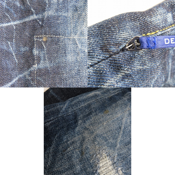 実際に弊社で買取させて頂いたVANQUISH × Fragment Design/ヴァンキッシュ×フラグメントデザイン THREE YEARS WASH デニムパンツ VFP1038/28の画像 9枚目