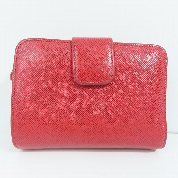 実際に弊社で買取させて頂いたPRADA/プラダ 2つ折り財布 レザーウォレットの画像 1枚目