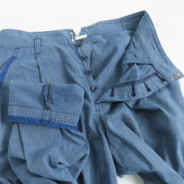 実際に弊社で買取させて頂いたporter classic/ポータークラシック インディゴ ストライプパンツ Mの画像 2枚目