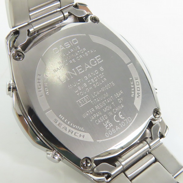 実際に弊社で買取させて頂いたCASIO/カシオ LINEAGE リニエージ マルチバンド6 ソーラー LCW-M100TSE-1A2JFの画像 4枚目