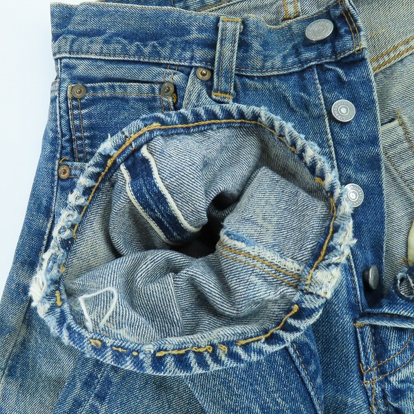 実際に弊社で買取させて頂いたLEVI'S/リーバイス 501 66前期 ボタン裏刻印6/点々/ビッグE ヴィンテージ/ビンテージ デニムパンツの画像 2枚目