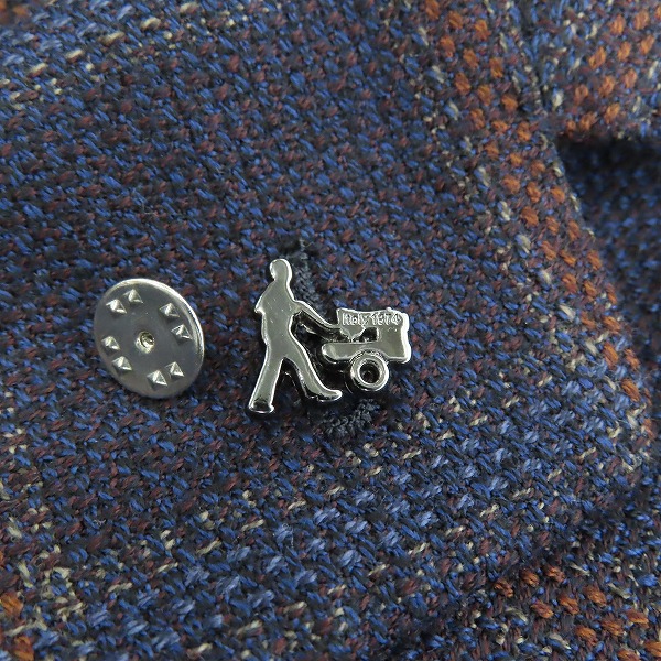 実際に弊社で買取させて頂いたBOTTEGA MARTINESE/ボッテガマルティネーゼ 総柄2Bテーラードジャケット/48の画像 7枚目