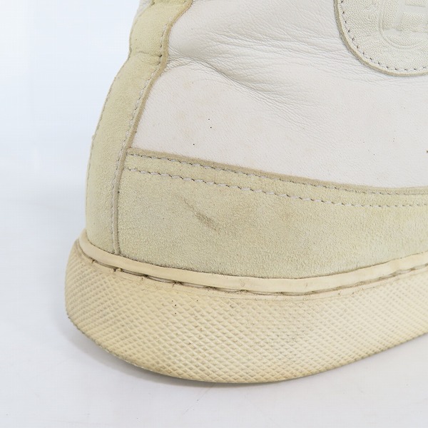 実際に弊社で買取させて頂いたHERMES/エルメス Hモチーフベルト レザーハイカットスニーカー/41の画像 7枚目