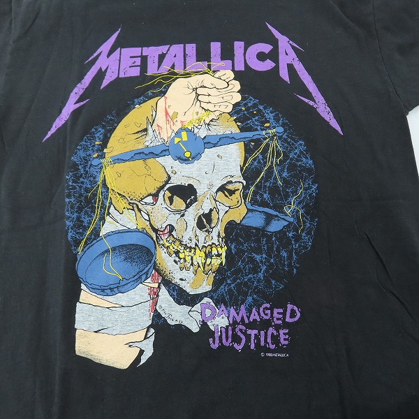 実際に弊社で買取させて頂いたMETALLICA/メタリカ DAMAGED JUSTICE 1988 ヴィンテージ バンドTシャツ の画像 2枚目