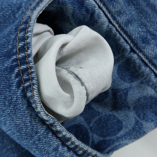 実際に弊社で買取させて頂いたCOACH/コーチ シグネチャー柄プリント デニムパンツ CK516/30の画像 7枚目