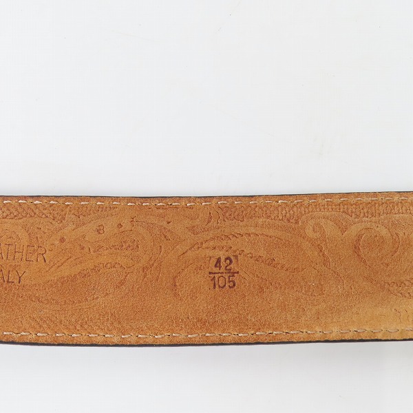 実際に弊社で買取させて頂いたETRO/エトロ ペイズリー柄/総柄 レザーベルト 42/105の画像 4枚目