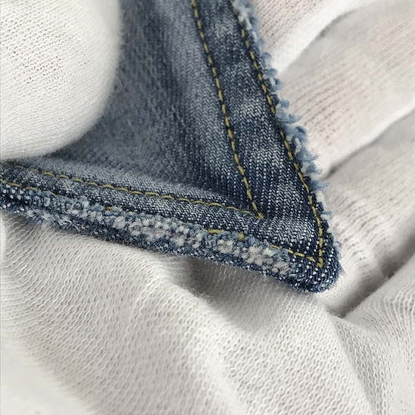 実際に弊社で買取させて頂いたwjk/ダブルジェーケー ダメージ/リペア加工 デニムシャツ/Sの画像 6枚目