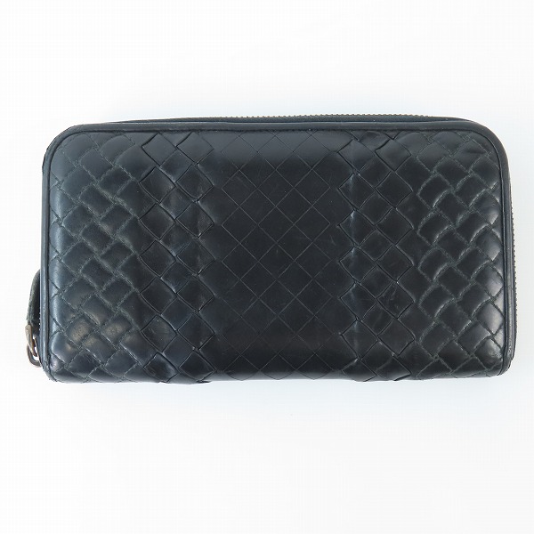 実際に弊社で買取させて頂いたBOTTEGA VENETA/ボッテガヴェネタ イントレチャート ラウンドジップ ウォレット/財布の画像 1枚目