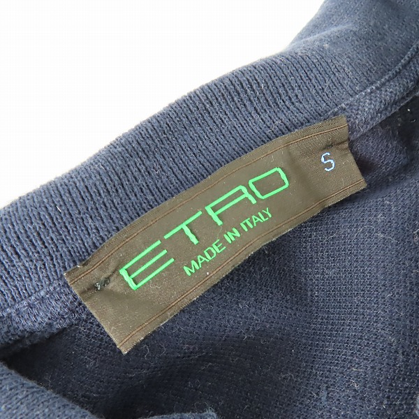 実際に弊社で買取させて頂いたETRO/エトロ ステッチデザイン ポロシャツ 襟下ロゴプリント Sの画像 2枚目