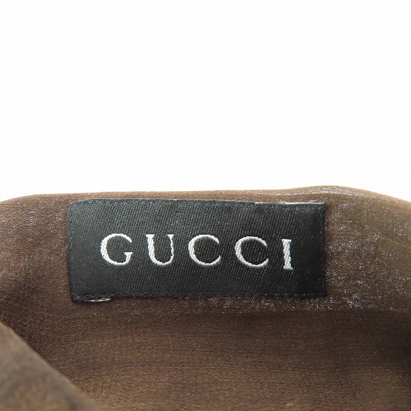 実際に弊社で買取させて頂いた【JPタグ】GUCCI/グッチ シルク グラデーション 長袖 ボタンシャツ/39の画像 2枚目